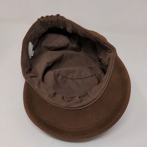 Unbranded Women's Cadet Cap Brown Size OSFA 100% Cotton Rhinestone Bird Logo - Picture 6 of 7